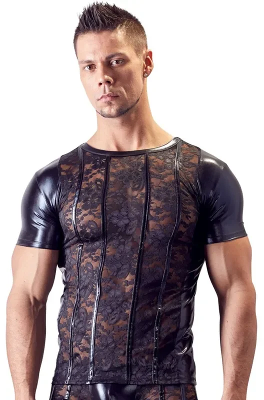 Shirt aus Spitze und Wetlook
