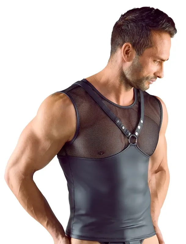 Shirt im Mattlook mit Netz