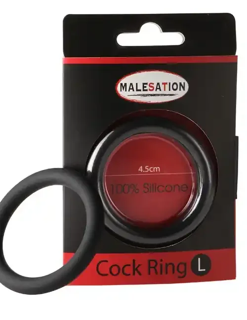 Silicone Cock-Ring schwarz L (Ø 4,5 cm)