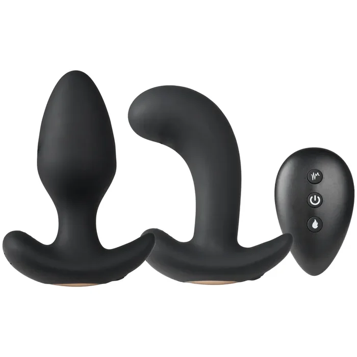 Sinful Hot Warming Vibrating Buttplug Set mit Fernbedienung