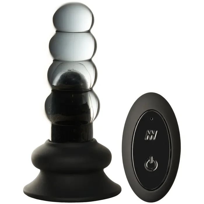 Sinful Vibrating Beaded Analplug aus Glas mit Fernbedienung