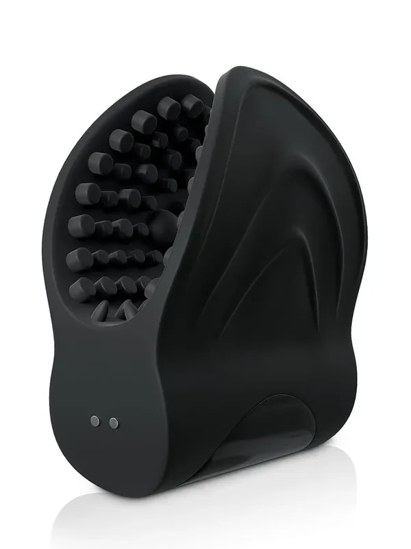 Sir Richards Vibrating Silicone Edging Trainer Masturbator, schwarz