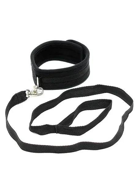 Soft Collar Halsfessel mit Führleine, schwarz