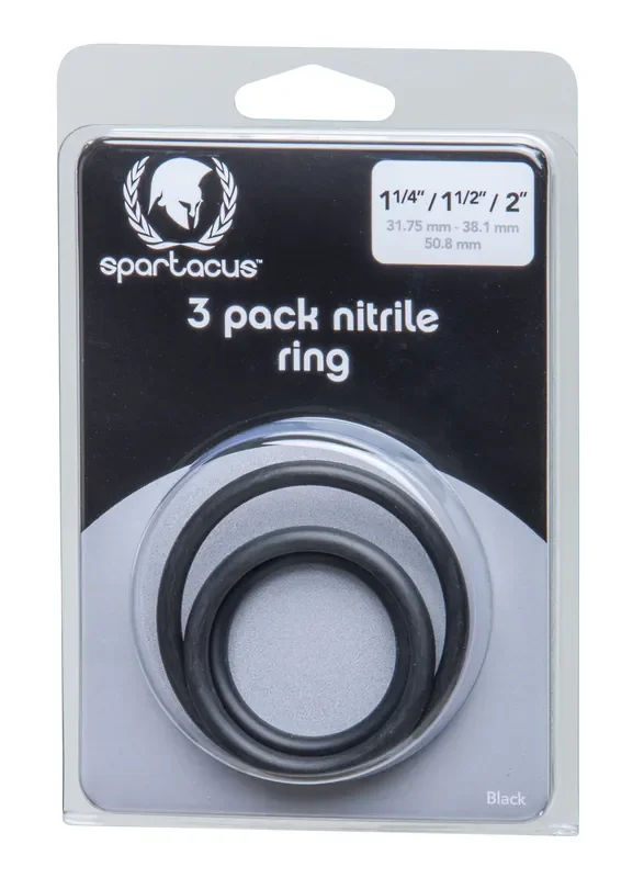 SPARTACUS Cock Ringset schwarz (3er)