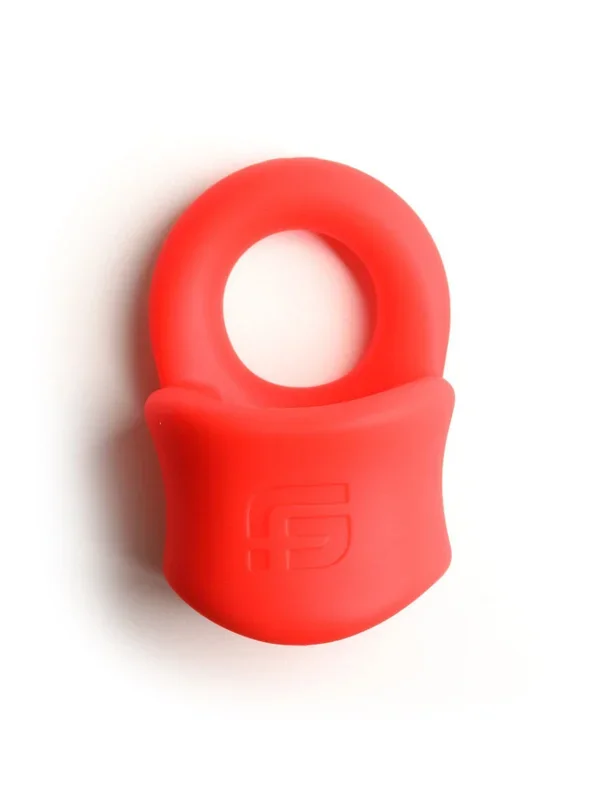Sport Fucker Liquid Baller: Cockring mit Hodenstretcher, rot