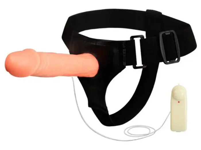 Strap-On Men Vibrierender Gürtel-Dildo 17 x 4 cm
