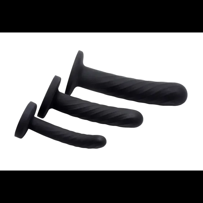 Strap-on Silicone 3 piece set – Black