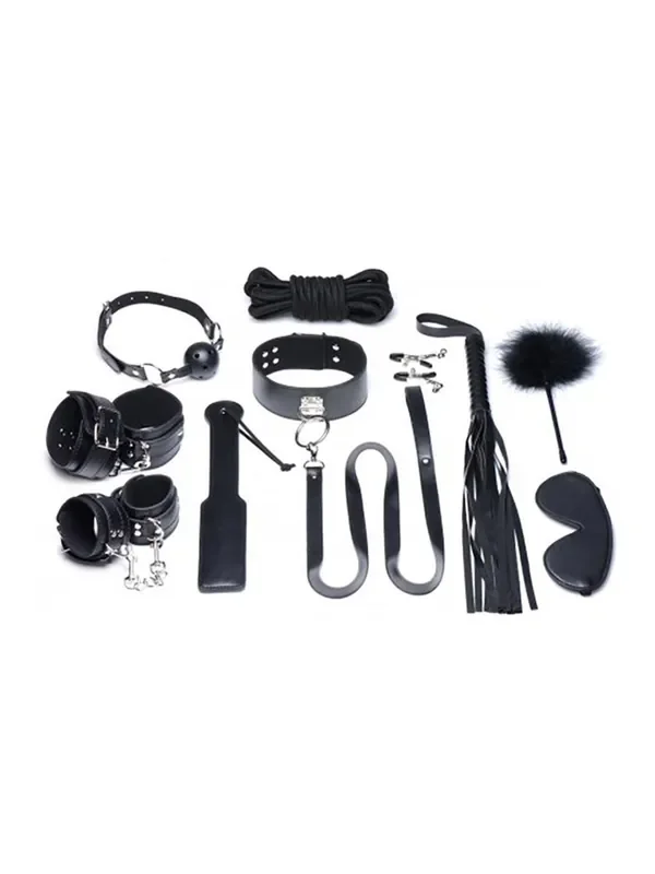 Strict Deluxe 10 Piece Bondage Set Bondage-Set, schwarz