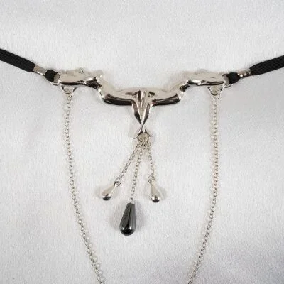 String Zwei nackte Frauen Silber