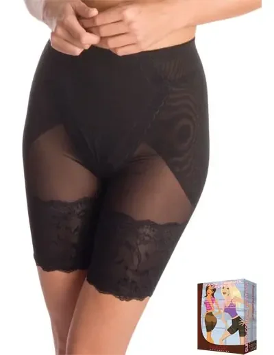 Super Control Bermuda mit Spitze schwarz oder hautfarben
