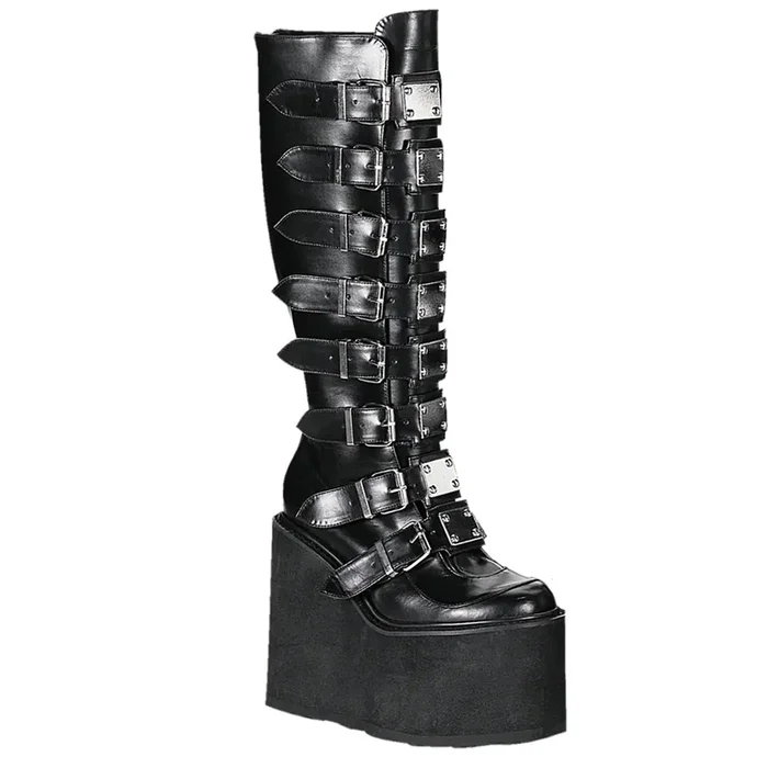 Swing-815 (High Heel Größe 12 – Gr. 42, High Heel Farbe Schwarz Kunstleder)