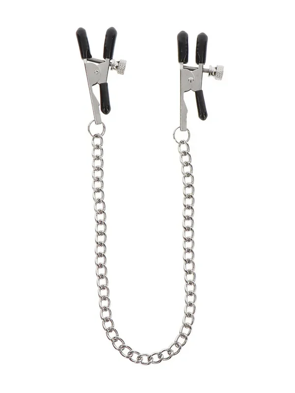 TABOOM Adjustable Clamps with Chain Nippelklemmen, silber