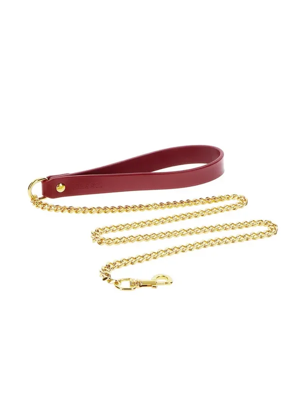 TABOOM Bondage Chain Leash Leine mit Karabiner, rot