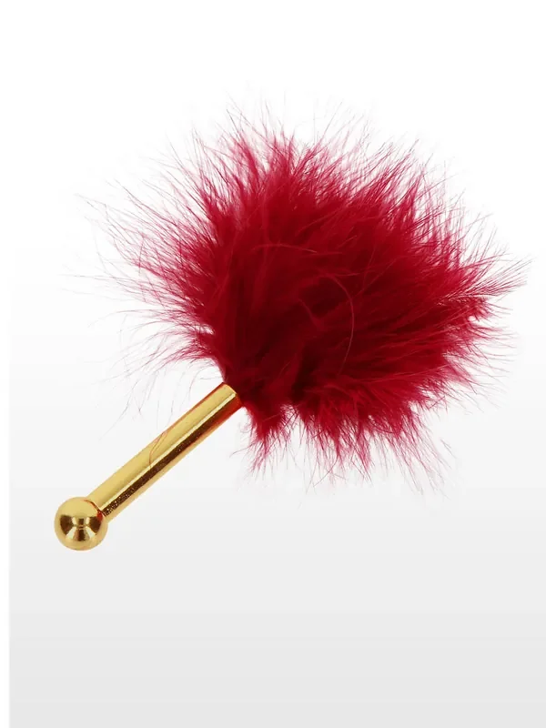 TABOOM Feather Tickler Federstab, gold/rot