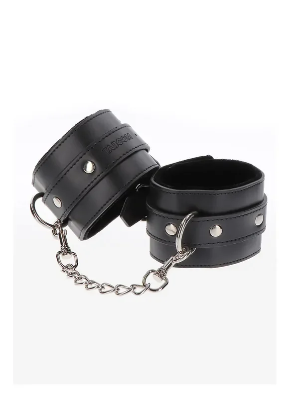 TABOOM Wrist Cuffs Kunstleder-Handfesseln, schwarz