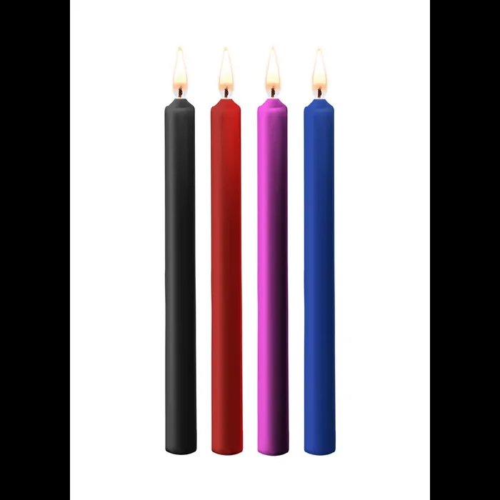 Teasing Wax Candles – 4 Pieces – Large – Multicolor