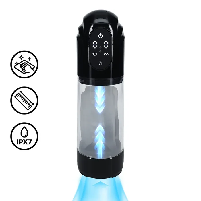 TechnoThrust – Automatische wasserdichte Masturbator-Pumpe – Schwarz