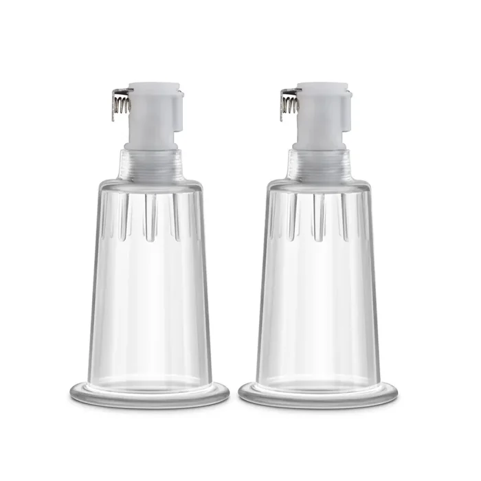 Temptasia – Nippel-Pump-Zylinder – 2er Set (2,5 cm Durchmesser) – Durchsichtig
