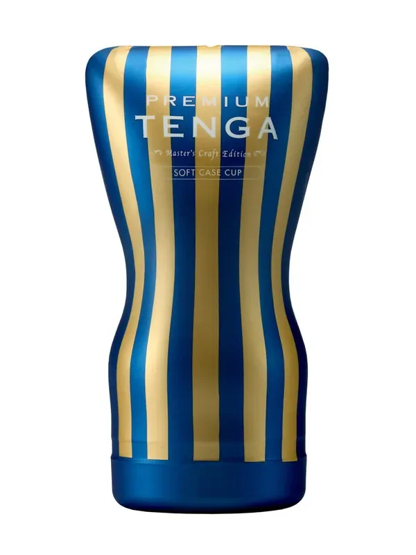 Tenga Premium Soft Case Masturbator, blau/gold