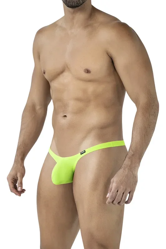 Tief geschnittener Bulge-String aus weicher Mikrofaser – Neongelb