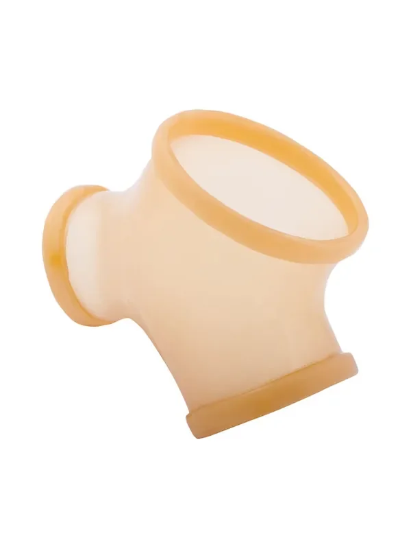 Toylie Gil Latex-Penishülle mit Penis-/Hodenring, transparent