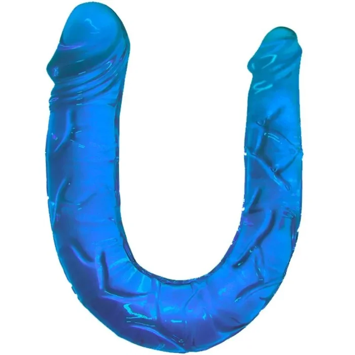 TPR-Doppeldildo blau