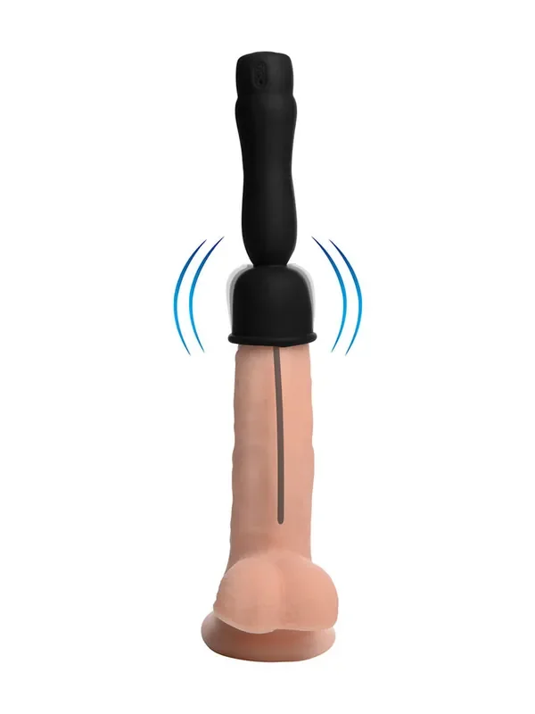 Trinity Vibes 16X Penis Head Teaser Eichel-Vibrator mit Dilator, schwarz