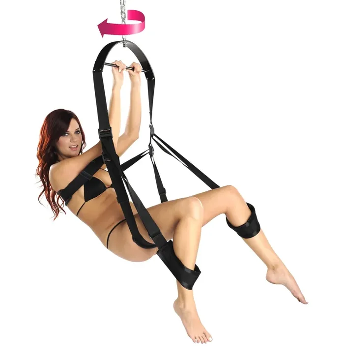 Trinity Vibes – 360° drehbarer Sexschaukel – Schwarz