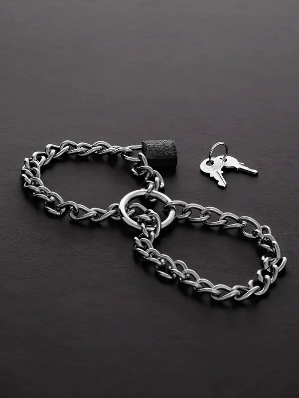 Triune Chain Cuffs Edelstahl-Handfesseln