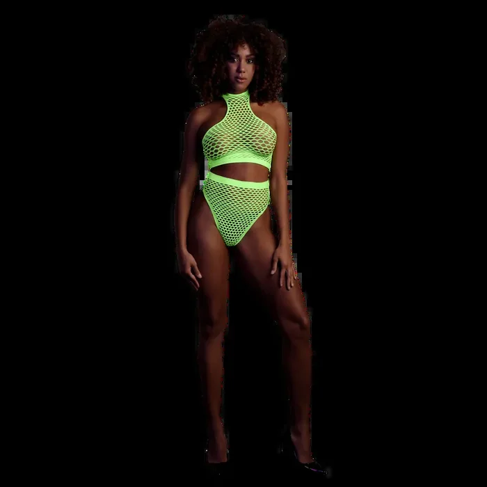 Turtle Neck and High Waist Slip – One Size – Neon Green