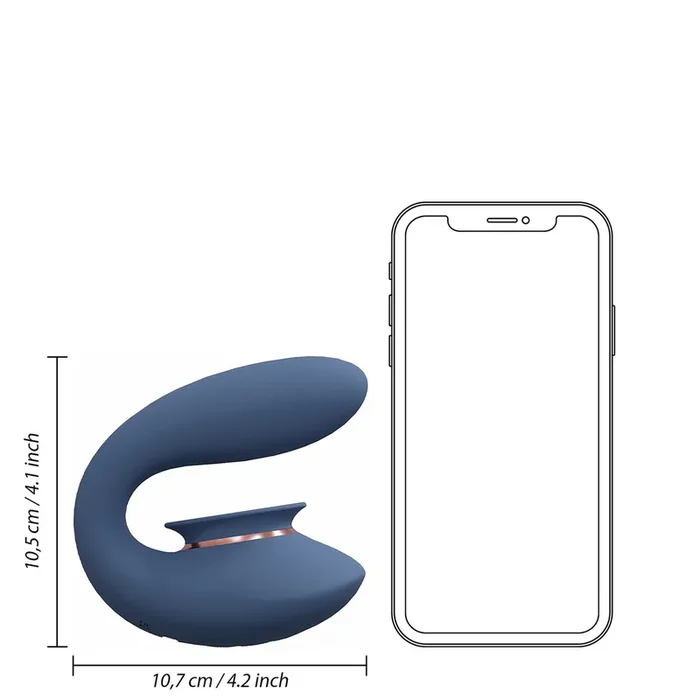 Twitch 3 – Rechargeable Vibrator and Suction – Blue/Grey