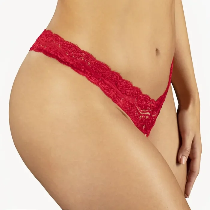 Underneath – Kyra Tanga mit offenem Schritt – Rot