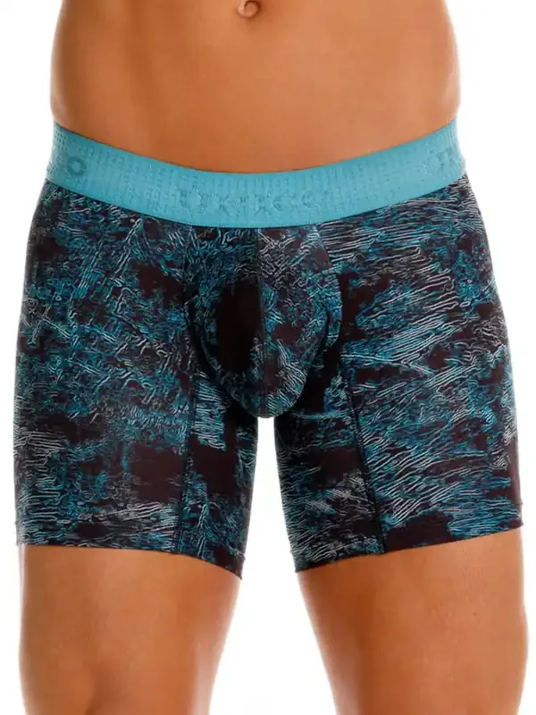 Unico Olas Long Boxer, schwarz/türkis
