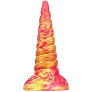 Unix unicorn dildo 17 x 5.3cm Red-Gold