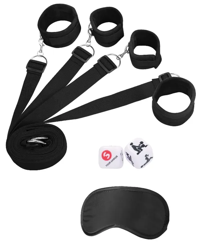 Unter-dem-Bett-Fessel-Set – Schwarz