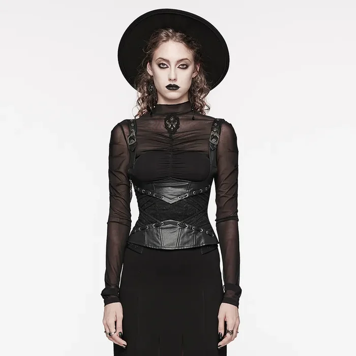 Unterbrust Korsett-Top mit geometrischem Design