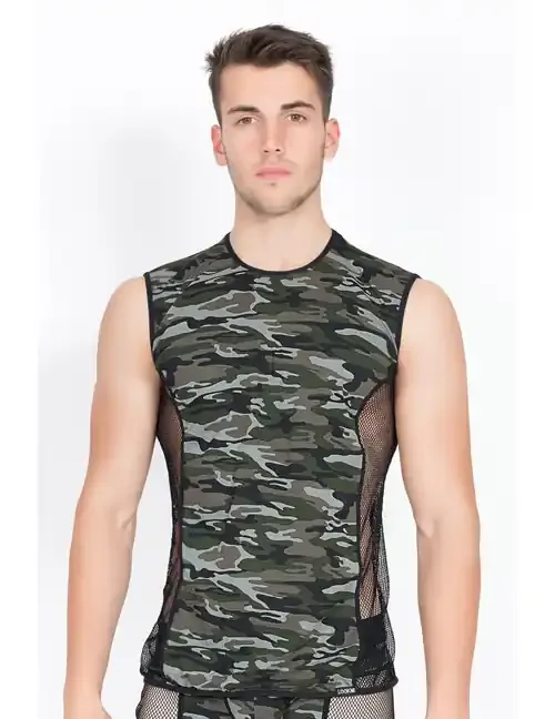 V-Shirt Military in camouflage