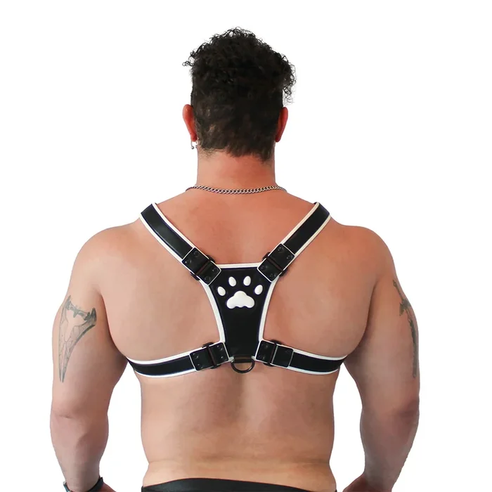 Veganer Puppy Harness – Schwarz-Weiß