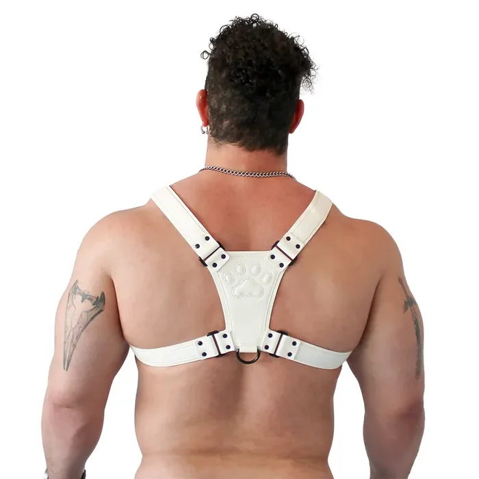 Veganer Puppy Harness – Weiß, Größe L/XL