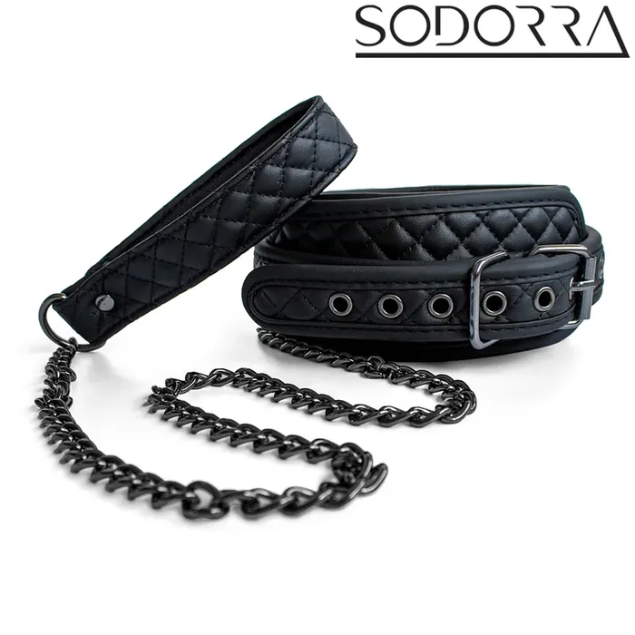 Veganes Halsband und Leine mit Diamantprägung