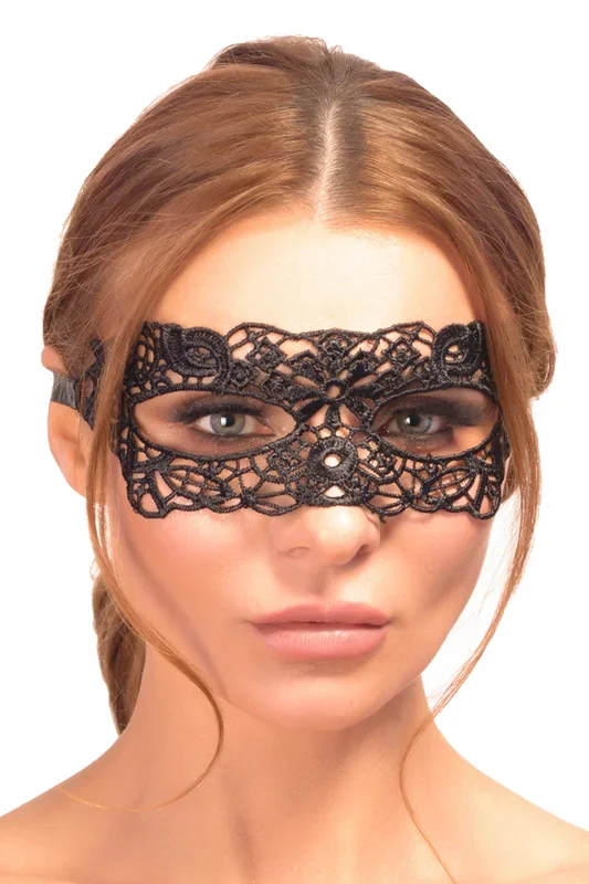 Venezianische Augenmaske Modell 3 – Schwarz