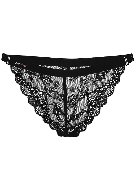 Verspielter brasilianischer Tanga – Schwarz