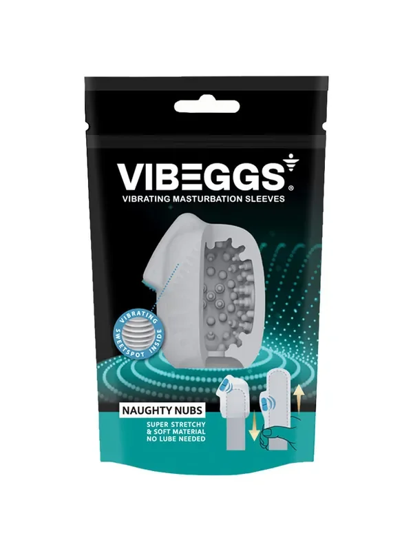 Vibeggs Naughty Nubs Vibrierende Masturbationshülle, weiß