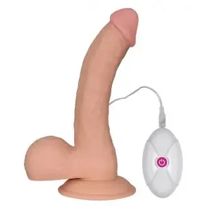 Vibrating Dildo Ultra Soft Thick 17 x 4.5 cm