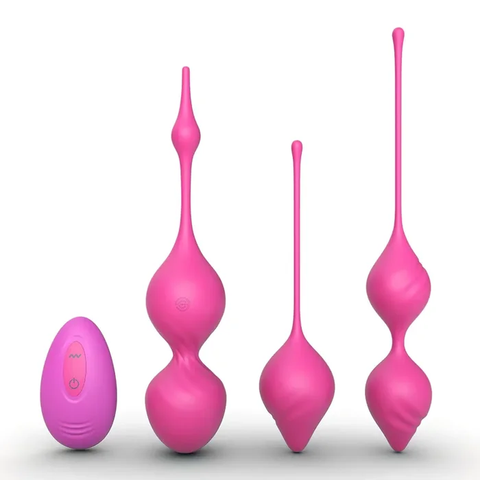 Vibrations-Kegelball-Set mit Fernbedienung – Rosa