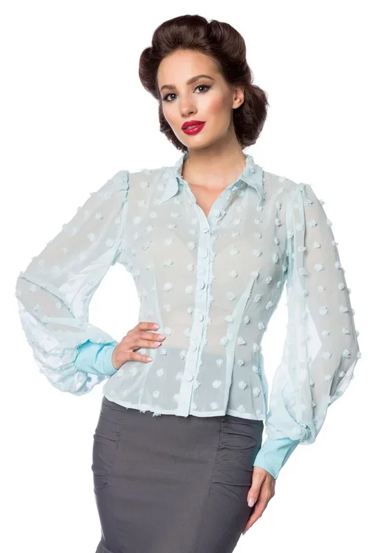 Vintage Bluse (Grösse: S, Farbe: Blau)