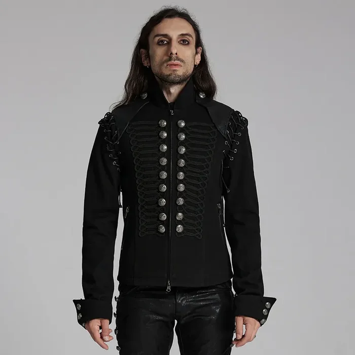 Vintage Military Gothic Herrenjacke