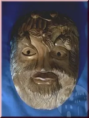 Wandrelief Maske Green Man
