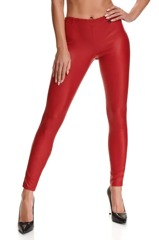 Wetlook Leggings mit Gesäßtaschen