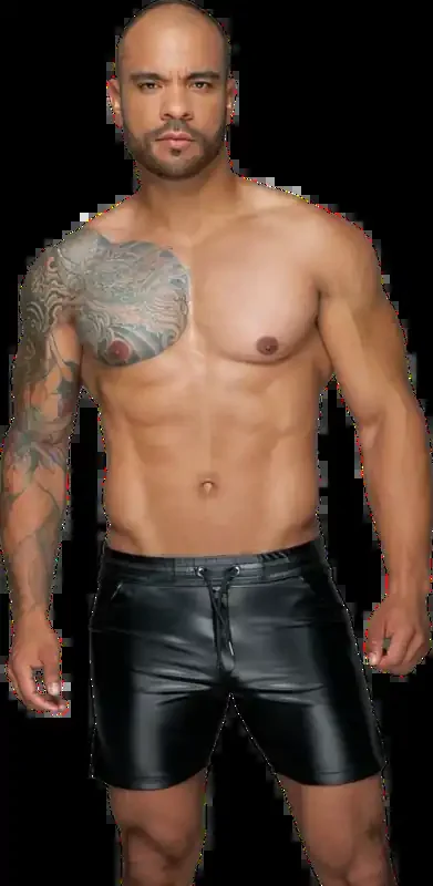 Wetlook Männershorts Clubwear Boxershorts glänzend